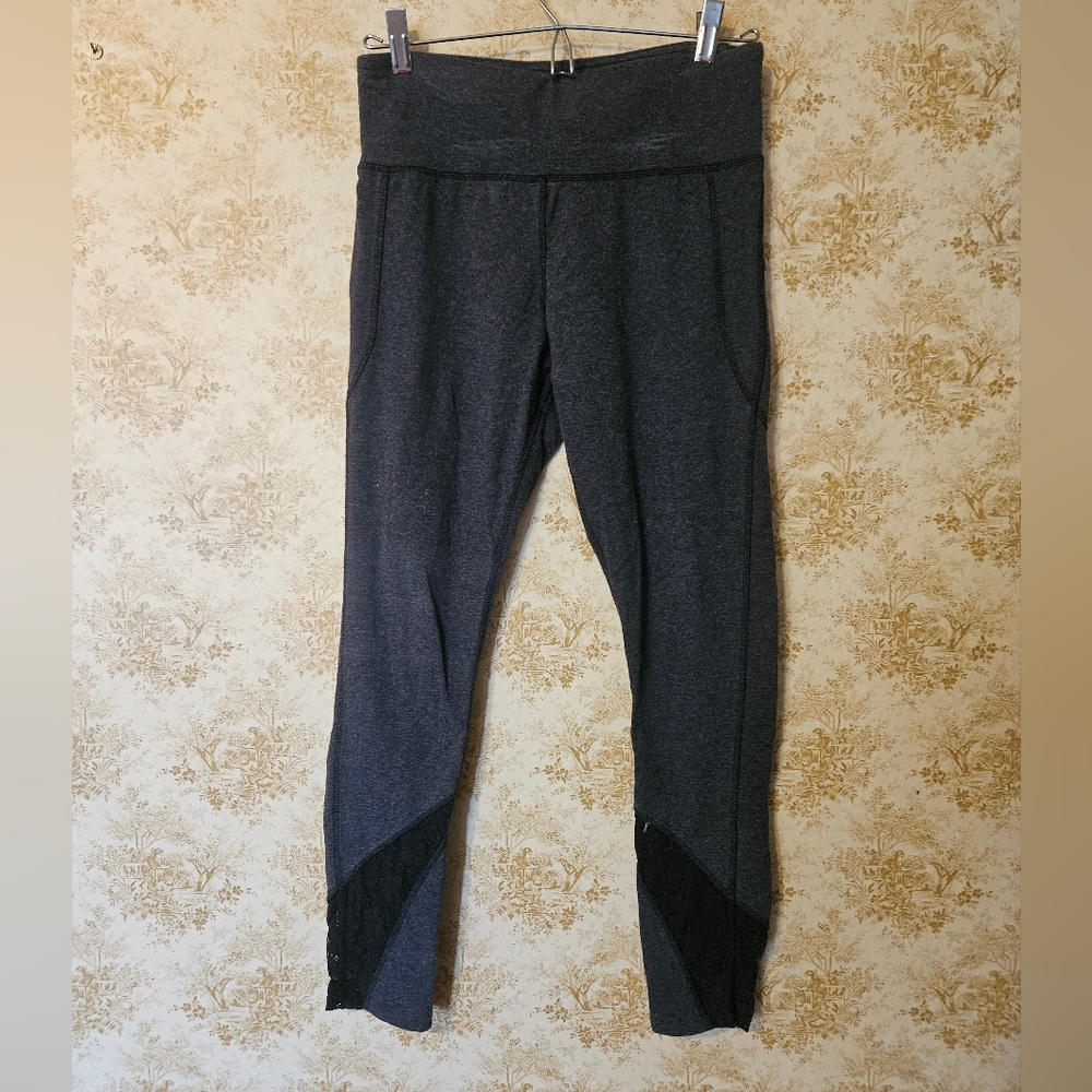 WARRIOR by Danica Patrick small grey/black lace leggings